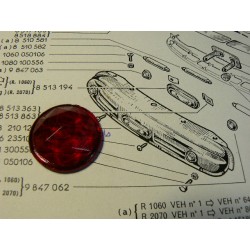 Verre rond rouge de feu AR...